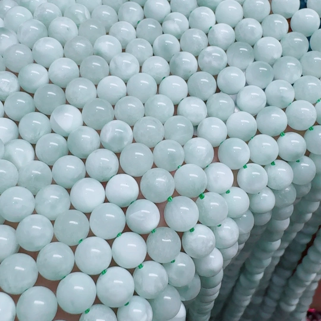 玛瑙/玉髓合金珠宝半成品6绿海文石一条