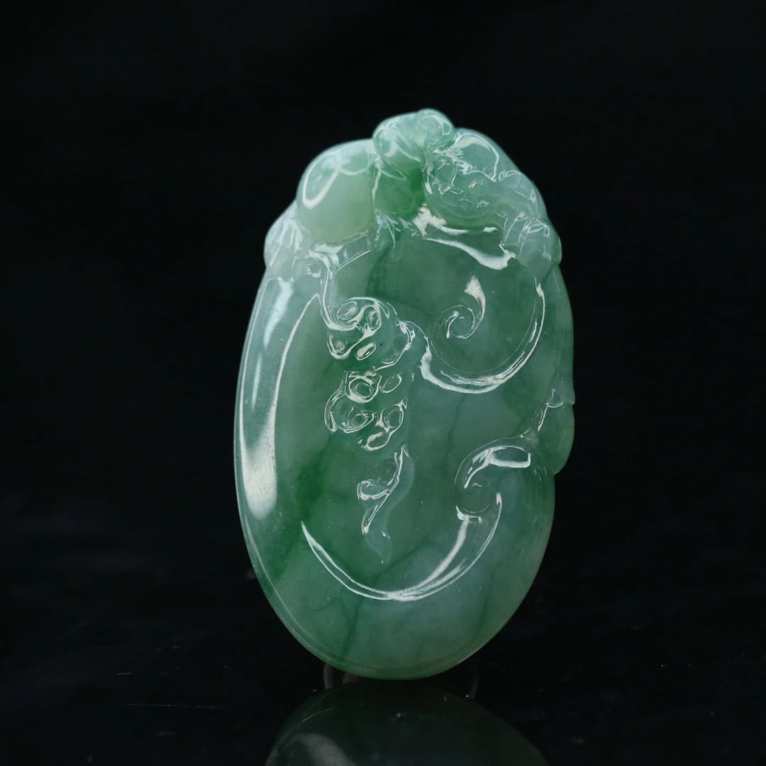 FC47天然缅甸翡翠A货如意/100117/保利厦门拍卖