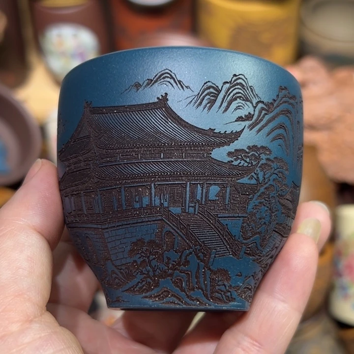 紫砂茶杯宜兴紫砂主人杯