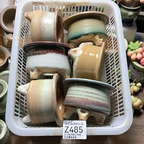 紫砂花盆485微瑕品口径7到8左右