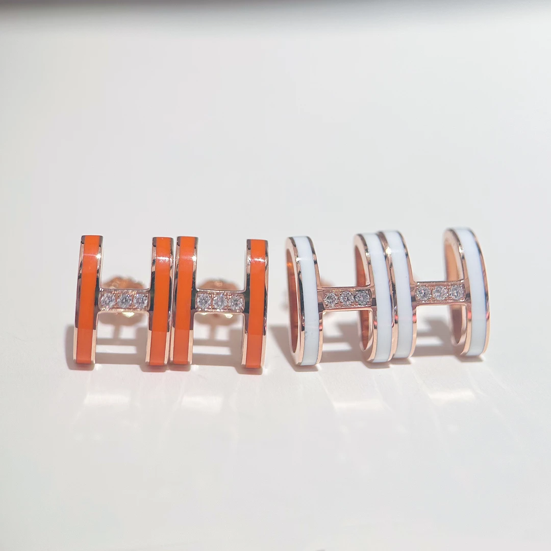 18k金【H耳钉多样性发其一】