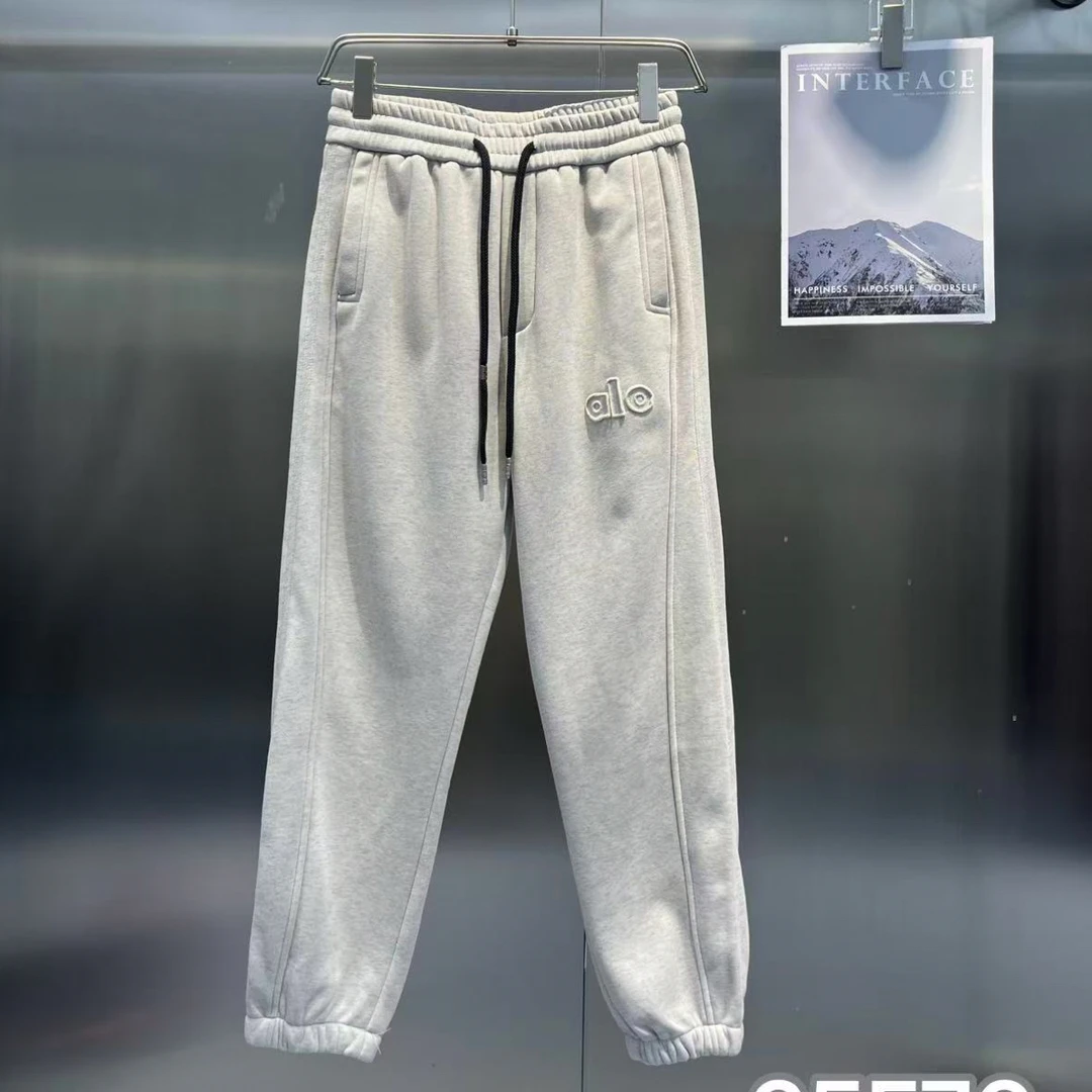 加绒卫裤冬季裤子长裤保暖宽松型刺绣冬季休闲裤厚款