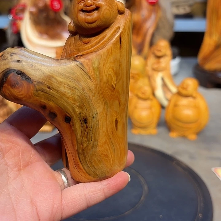 柏木太行崖柏弥勒佛