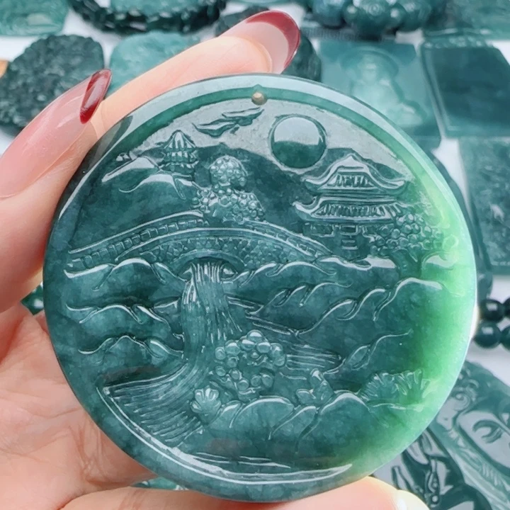 翡翠未镶嵌颈饰多样性发货天然A货翡翠