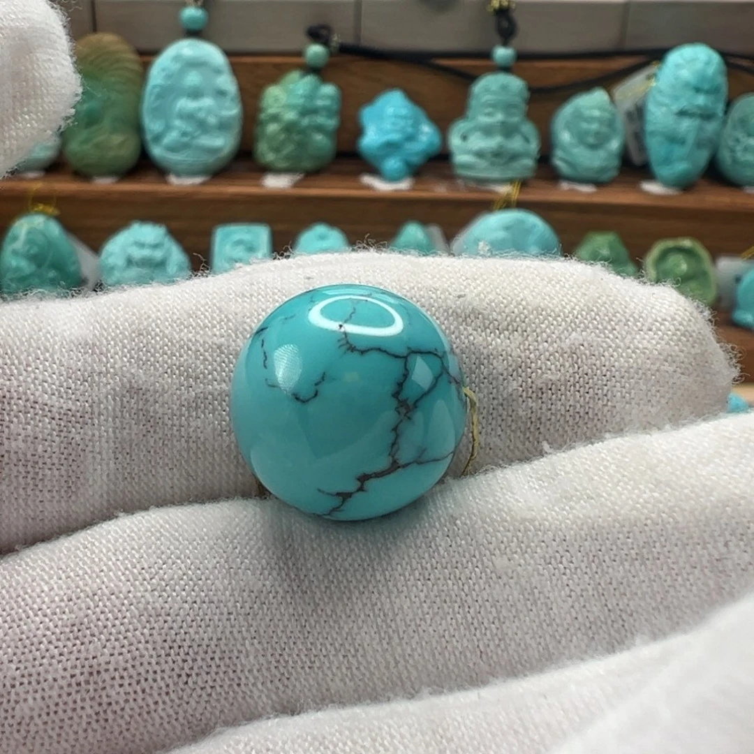 绿松石未镶嵌圆珠14.4mm