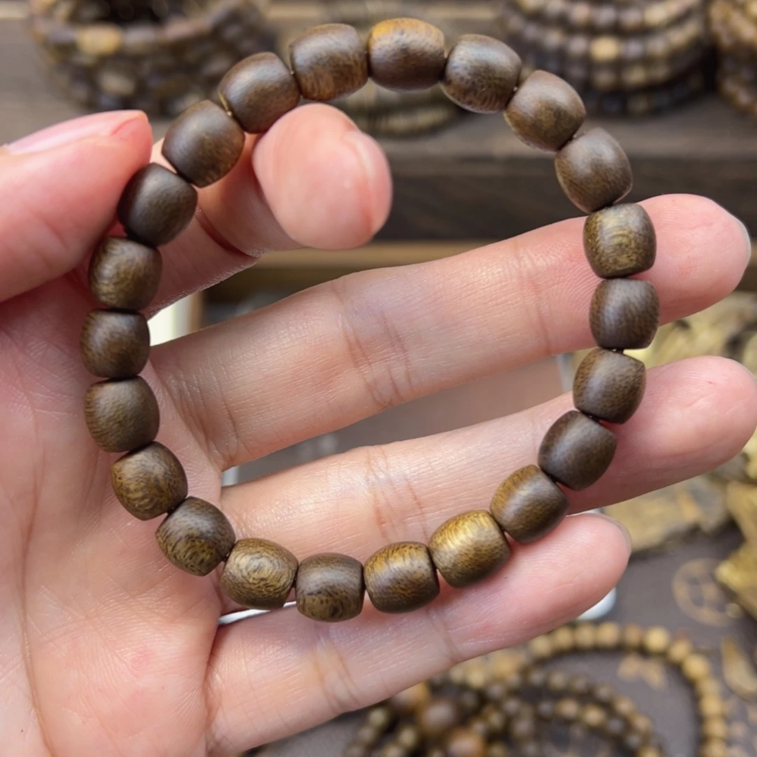 沉香沉香碎屑08鼓珠单圈7克