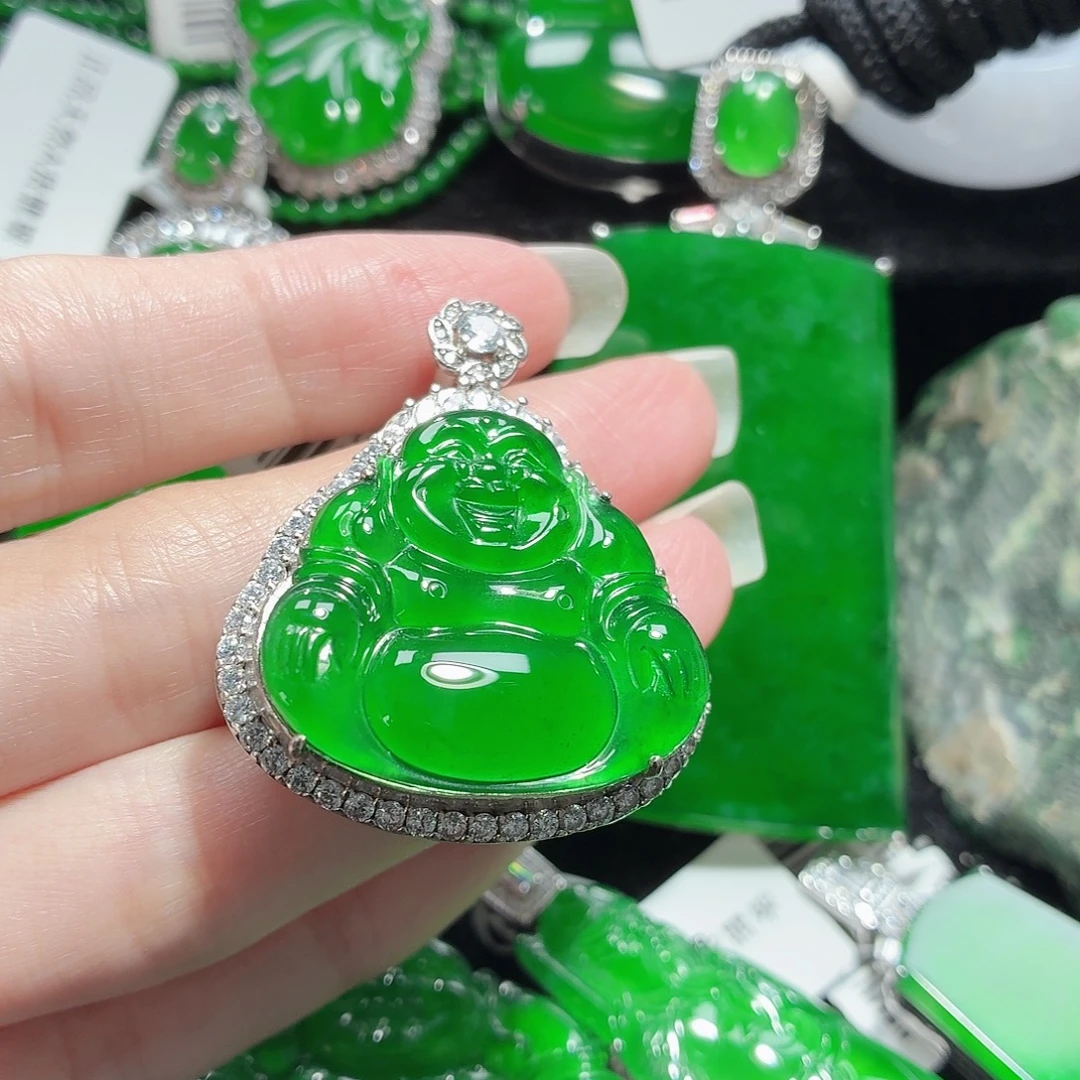 翡翠银S925镶嵌颈饰