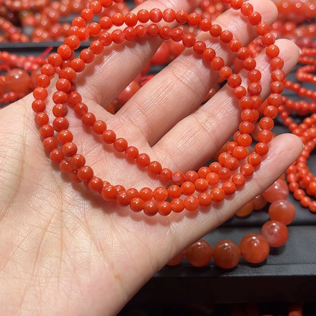南红玛瑙手链未镶嵌娥*
