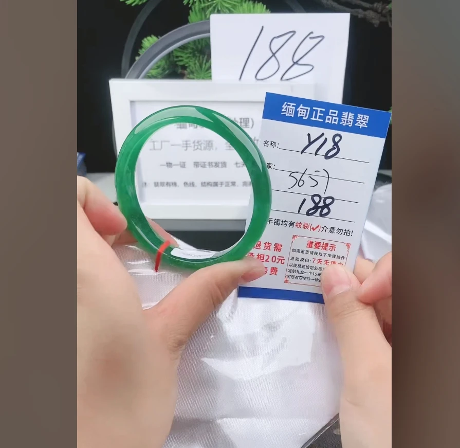 Y18【正品 缅甸翡翠】实物以直播间为准微色差