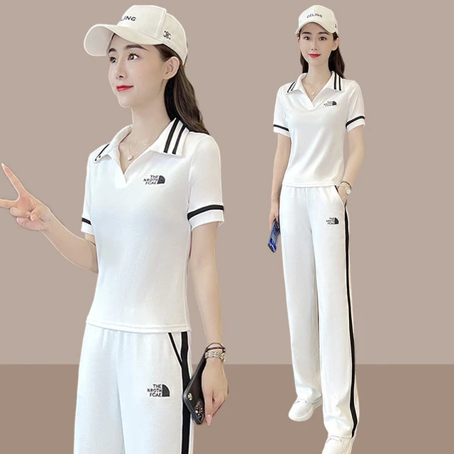 休闲时尚运动服套装女夏季2025新款洋气时髦减龄显瘦阔腿裤两件套