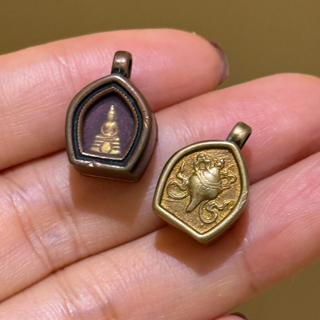 钨金吊坠 【龙错出品】 传世金释迦摩尼&黄财神吊坠