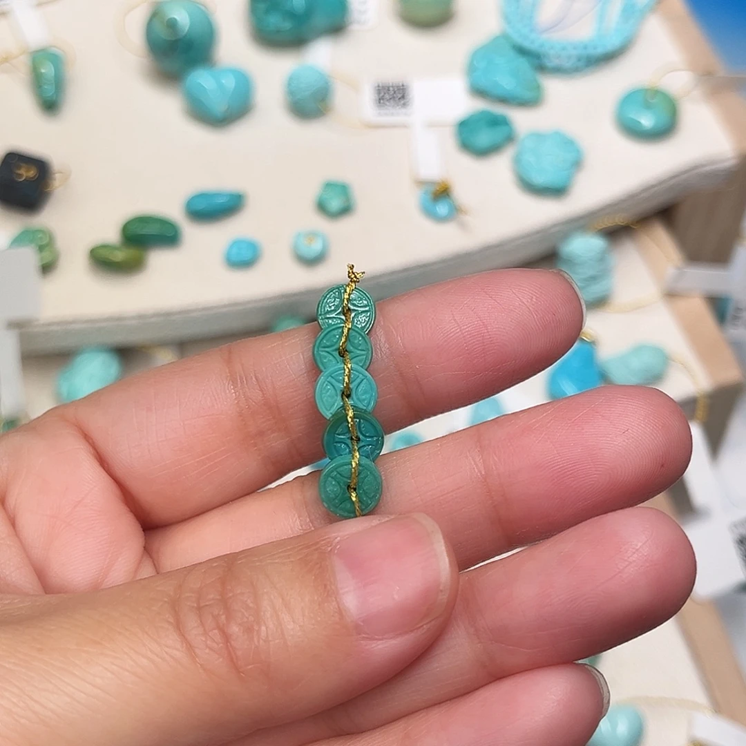 绿松石未镶嵌珠宝半成品