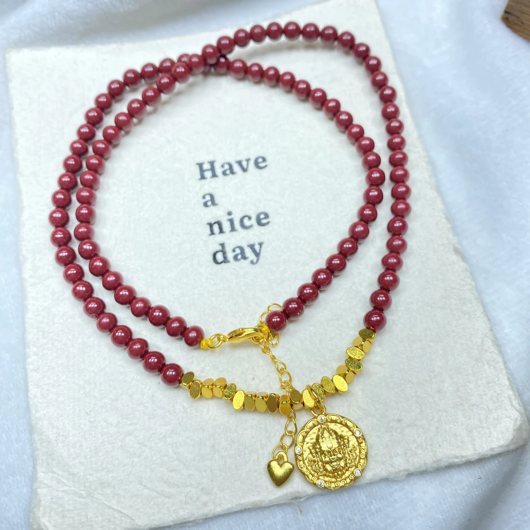 项链 RD黄色财财红珠项链多样性发货46764