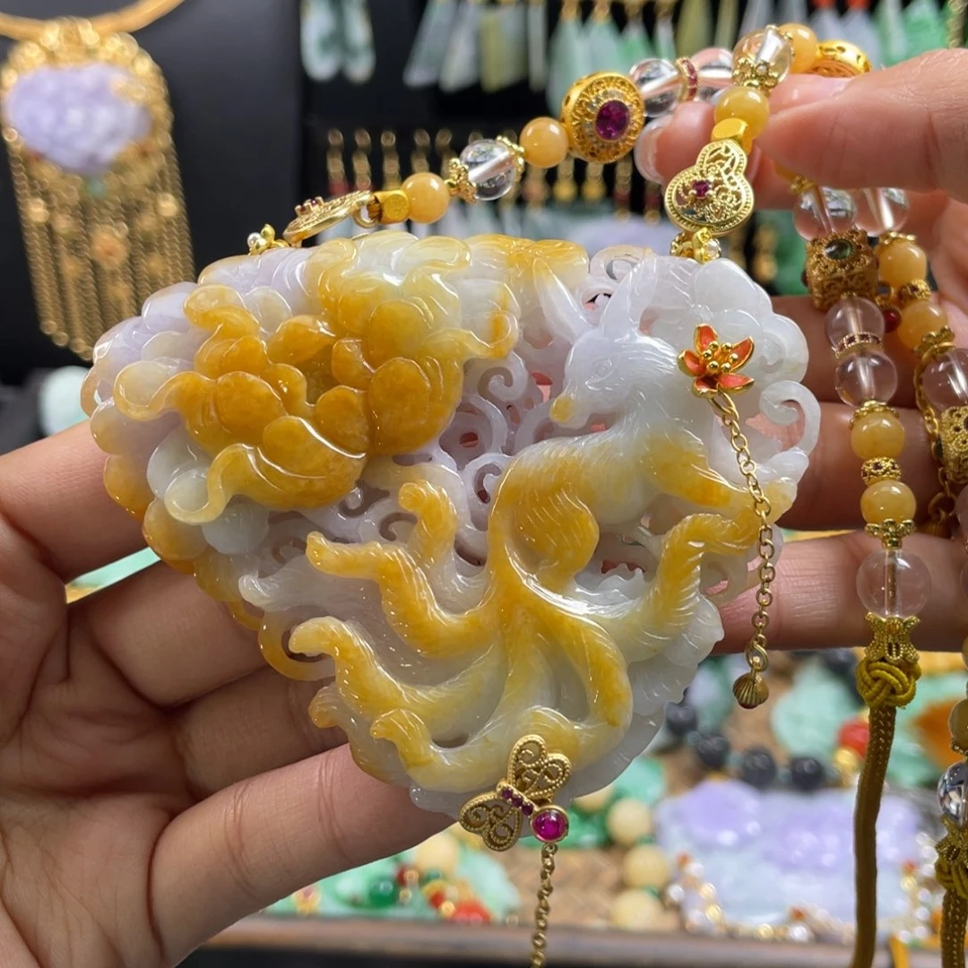 颈饰未镶嵌翡翠代编织