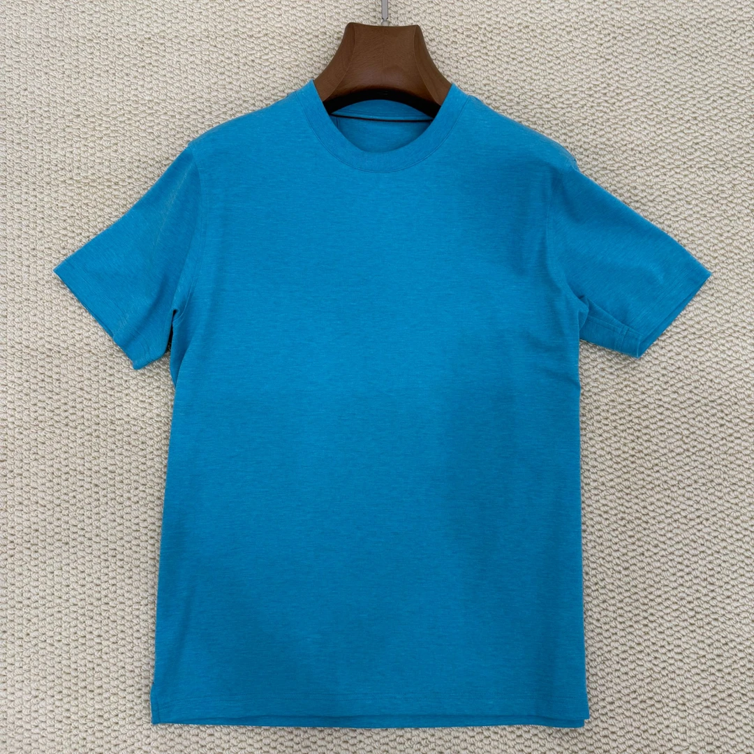 奢侈工厂出品棉兰静莫代尔男士花纱灰吸汗圆领短袖T