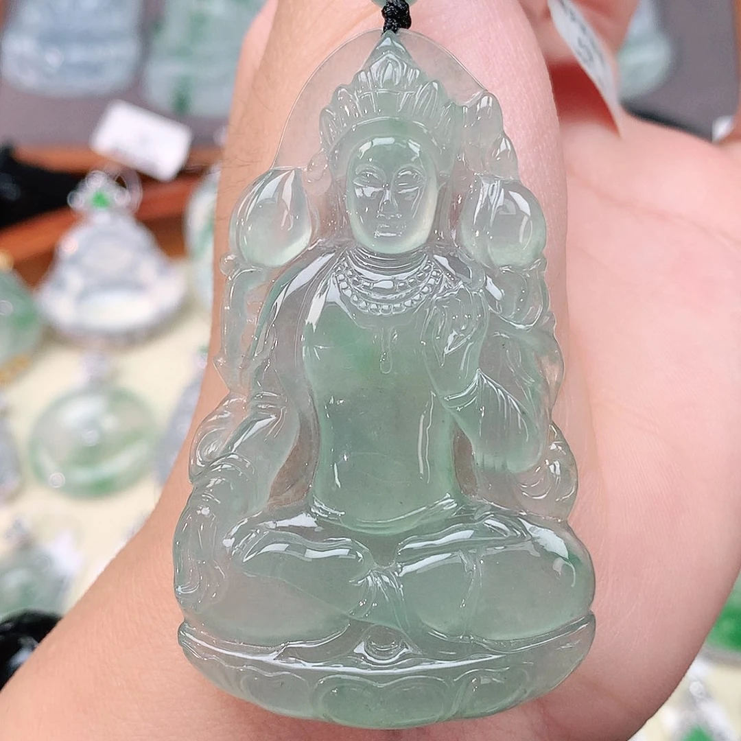 颈饰未镶嵌翡翠观音