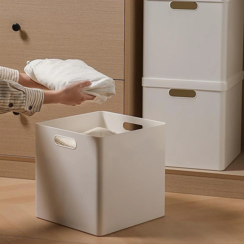 日系直角收纳盒方形书柜文件收纳箱抽屉储物箱衣服零食玩具整理箱