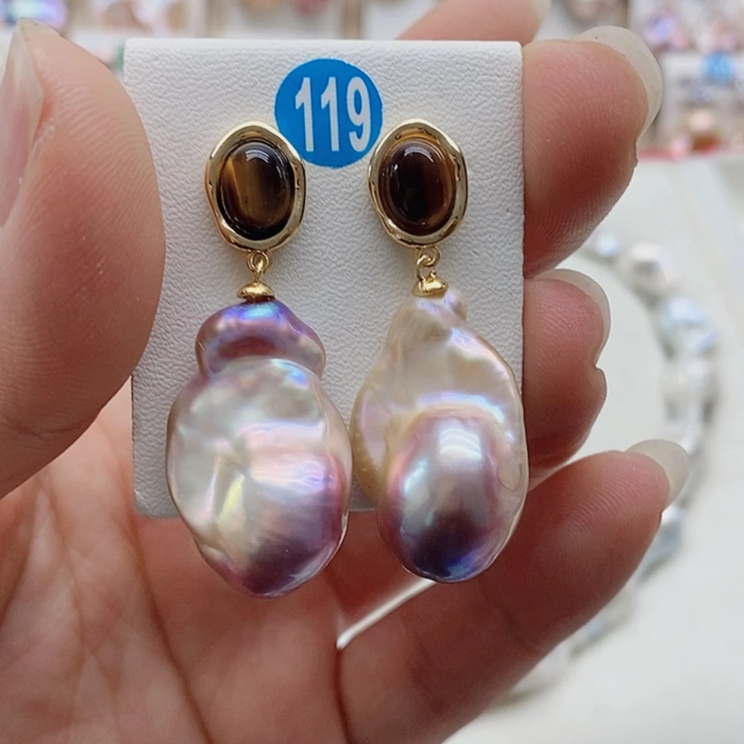 【闪购商品】淡水珍珠耳饰银S925镶嵌