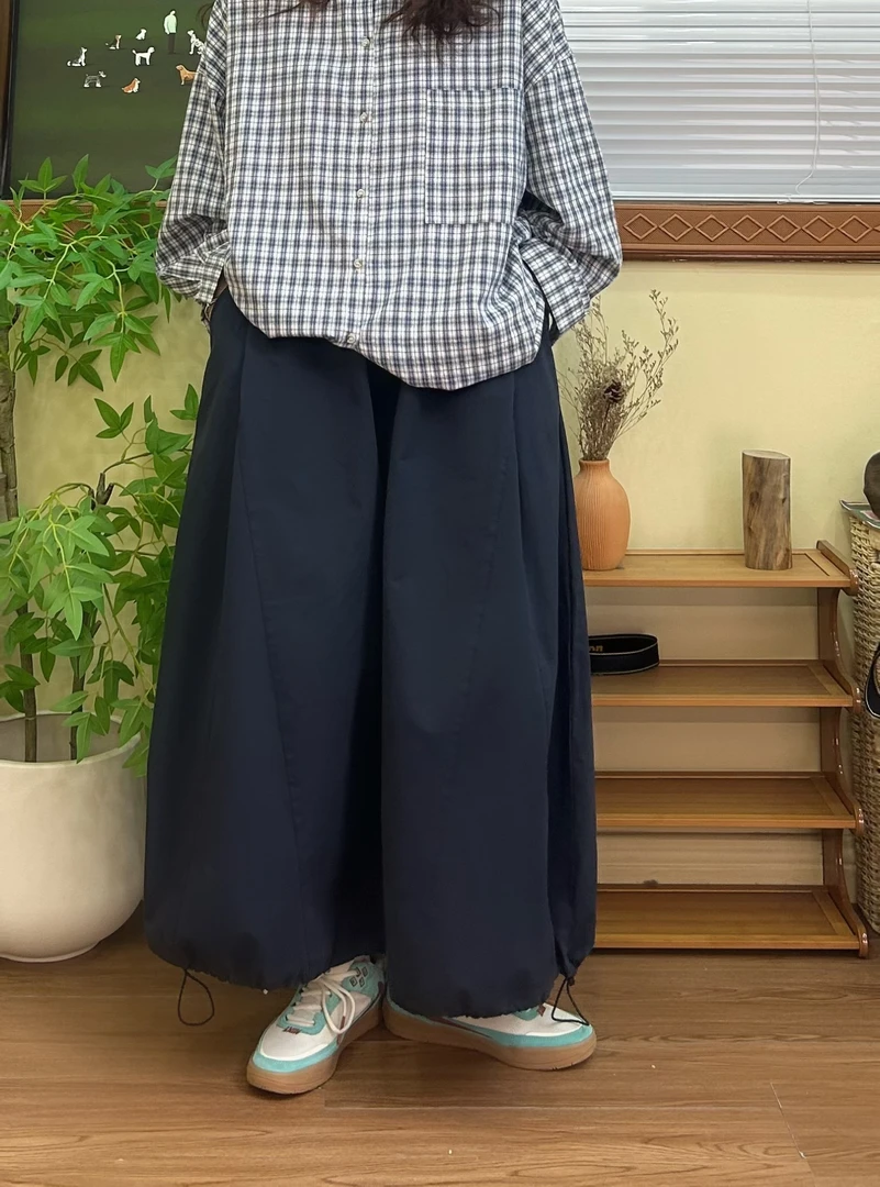 春季新款宽松大版休闲百搭工装群裤10006