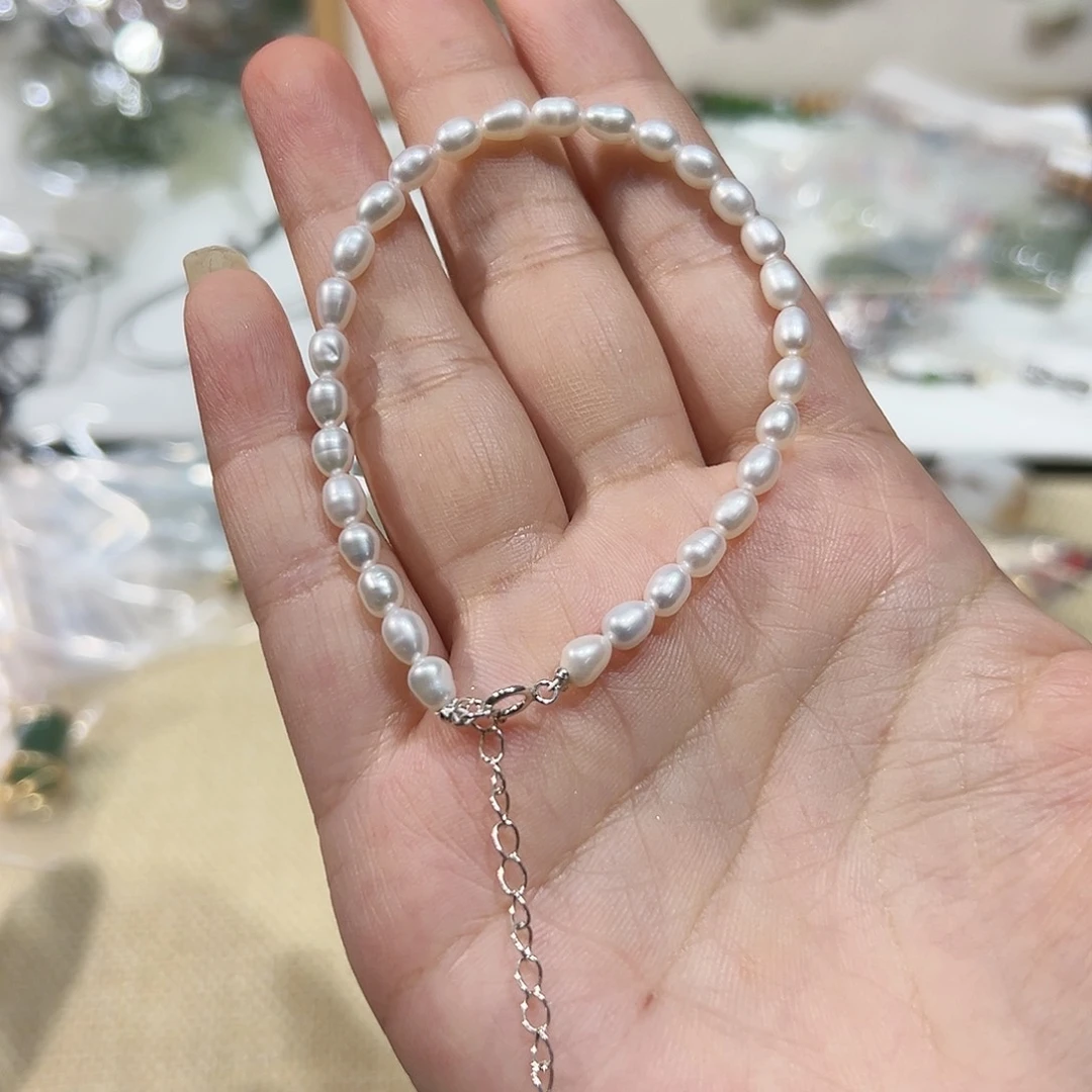 淡水珍珠手绳银S925镶嵌