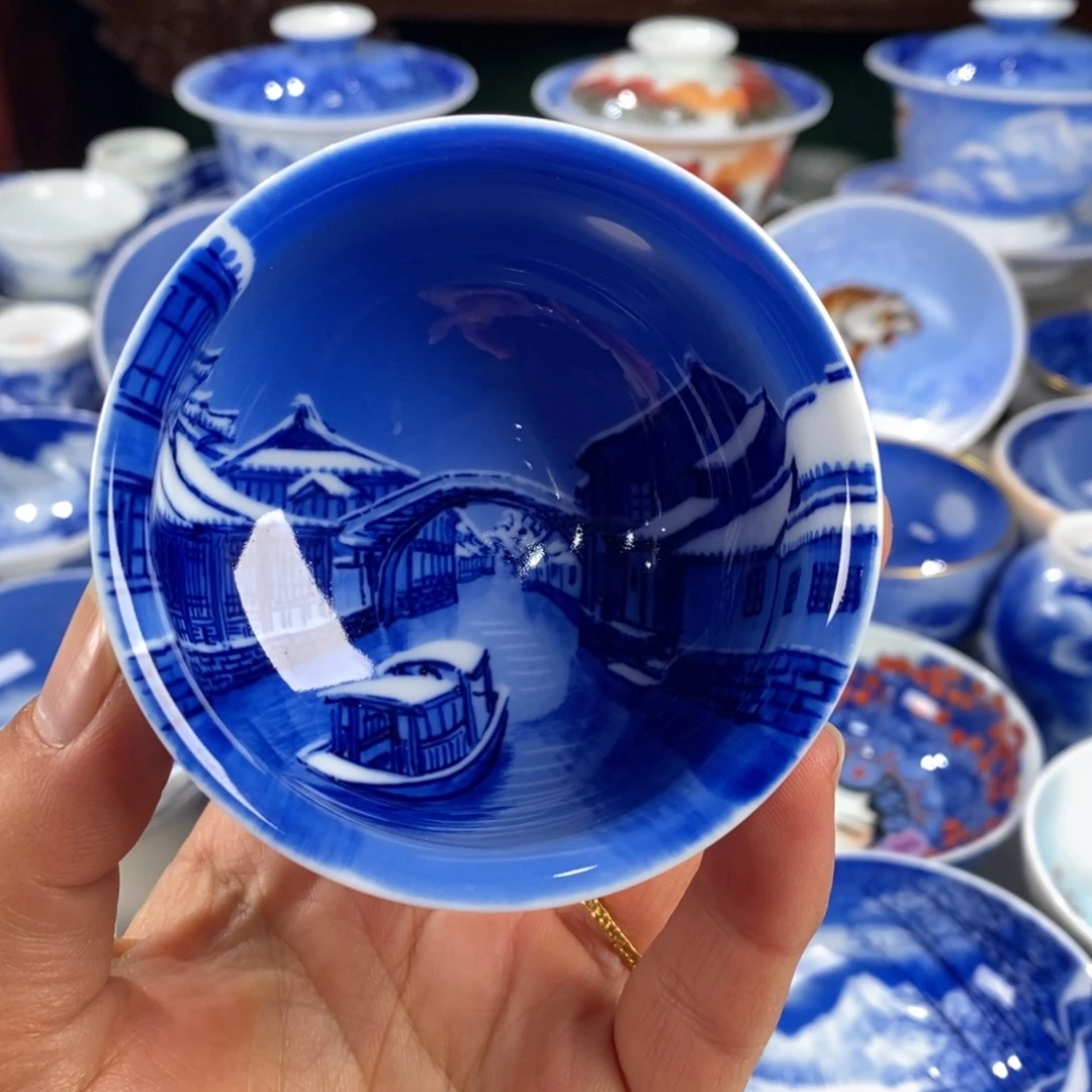 青花水乡主人杯杯