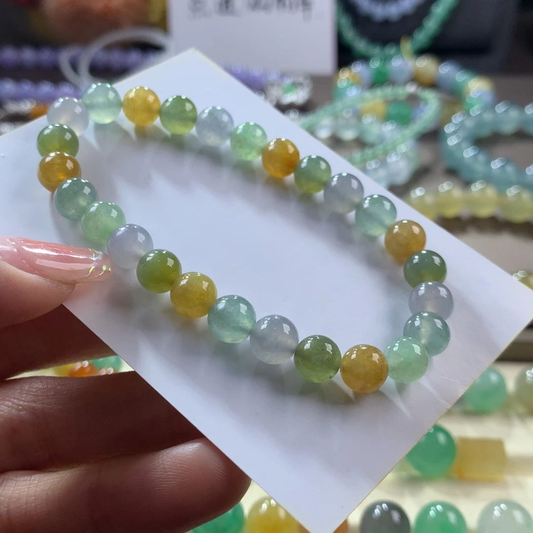 翡翠颈饰未镶嵌浓色多宝卡7