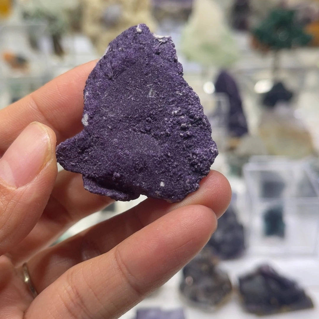 石材內蒙紫色螢石加水晶