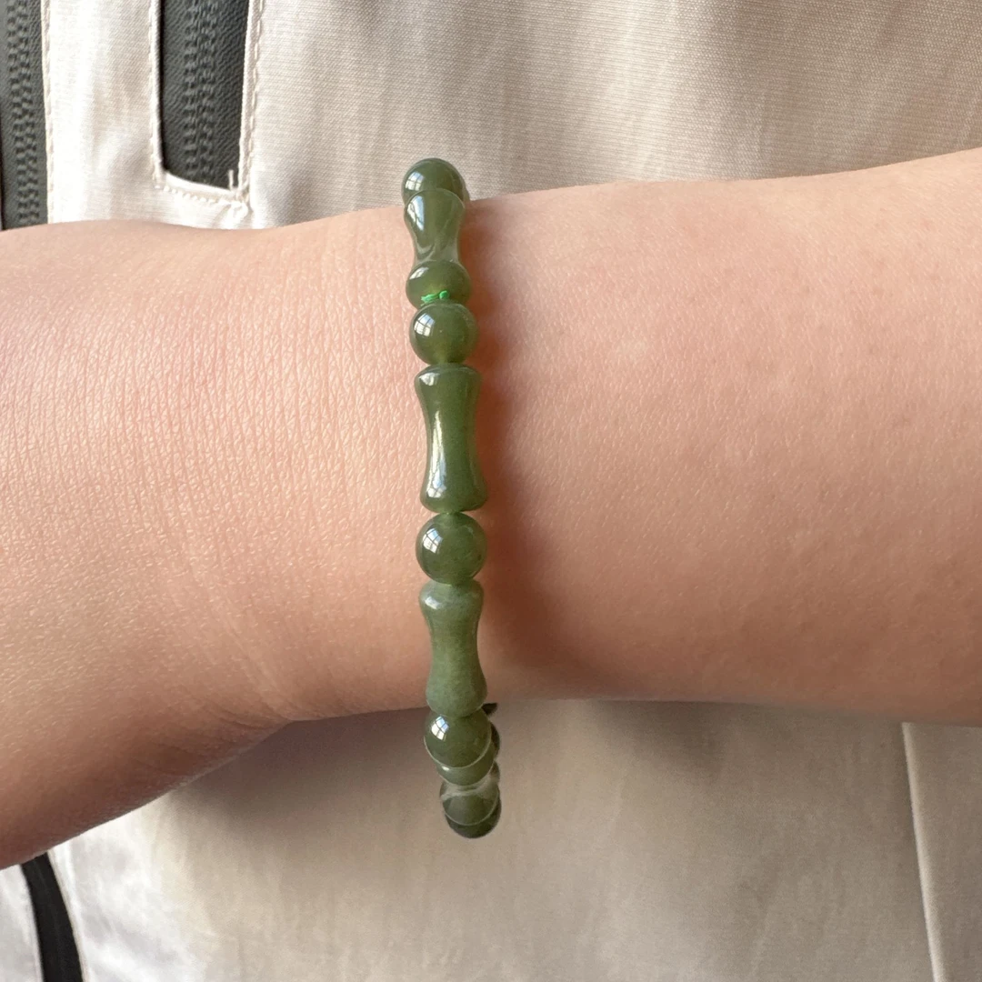 和田玉竹节手串（节节高升）