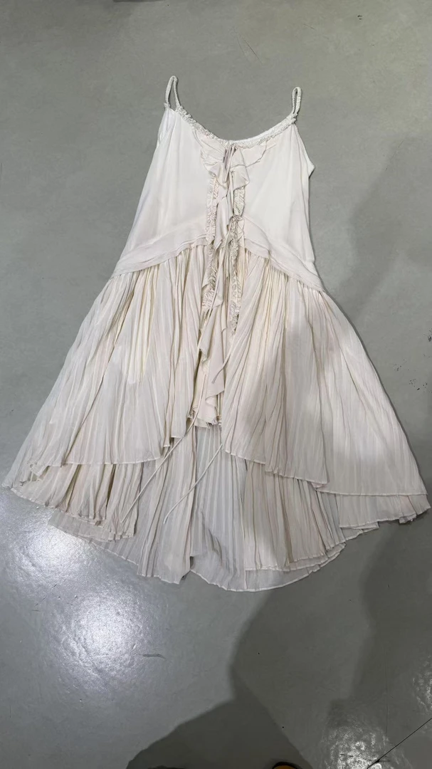 南油爆款亚麻吊带连衣裙