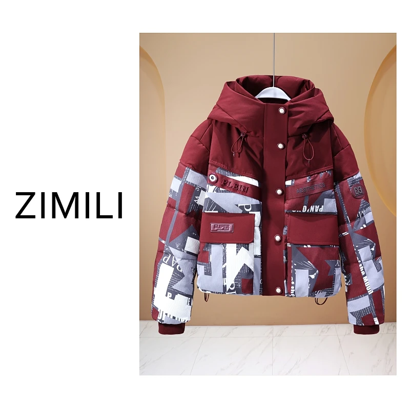 【亮哥欧货女装】冬季加厚《安卡拉红》户外轻运动高蓬松羽绒服25735