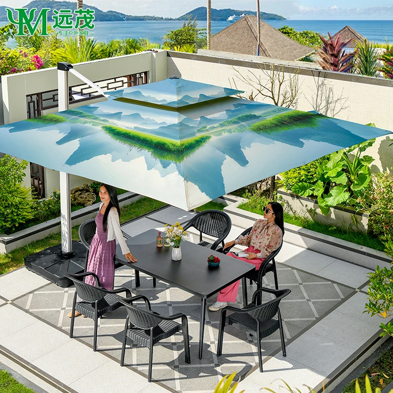 【远茂品牌】户外遮阳伞创意罗马伞庭院外摆铝合金可定制遮阳大伞