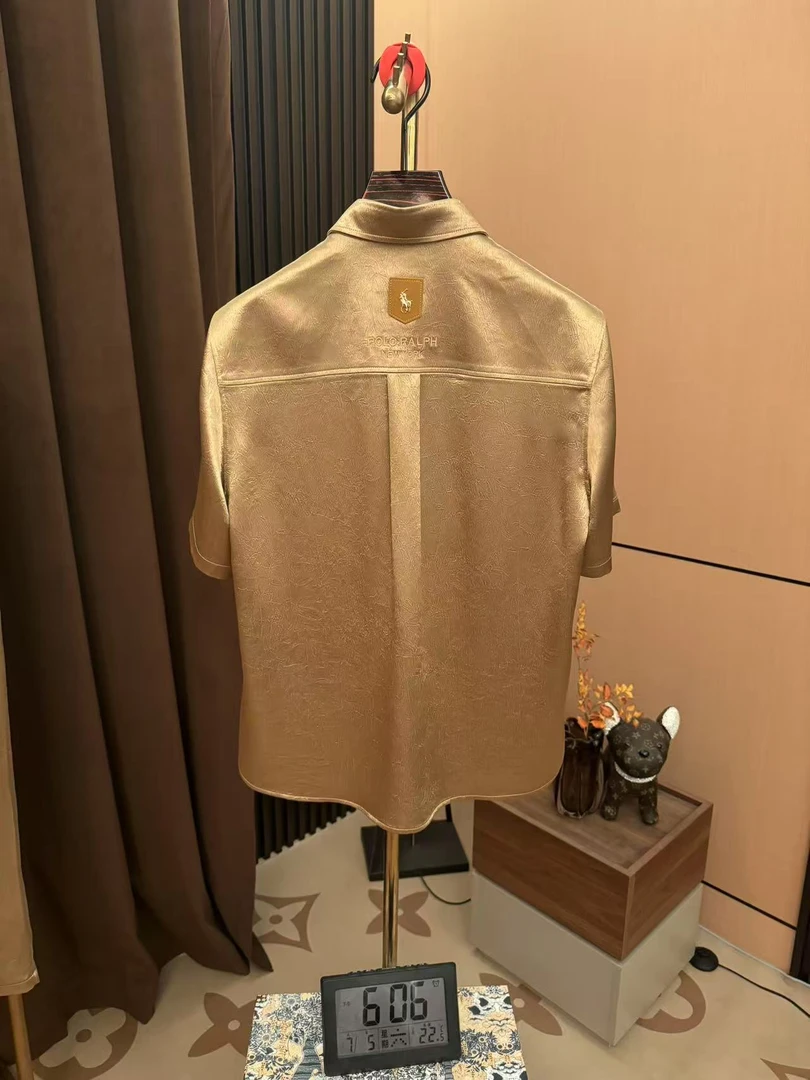 2025夏季新款复古百搭老钱风衬衫短袖-雪【1605】