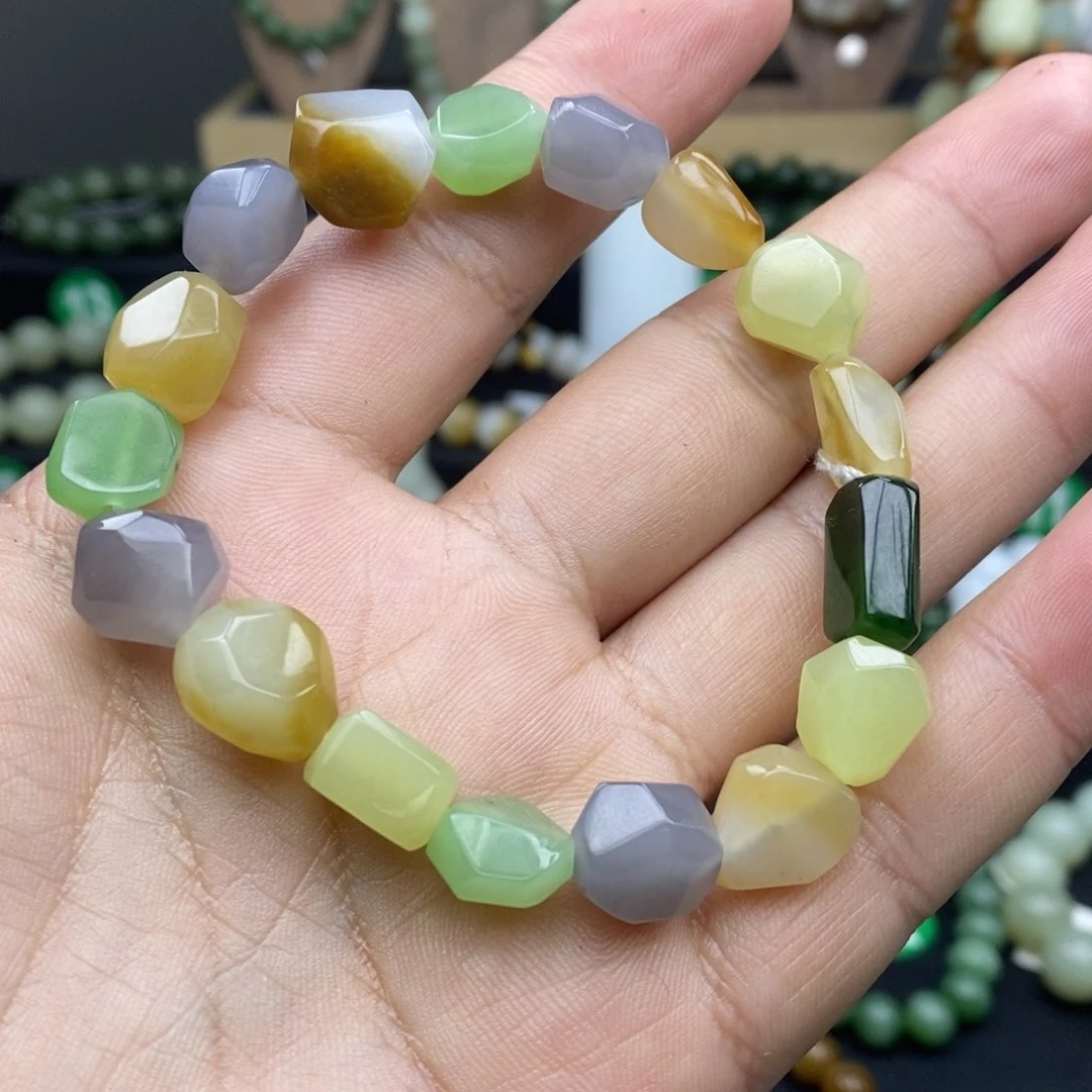 和田玉手链未镶嵌多宝随形