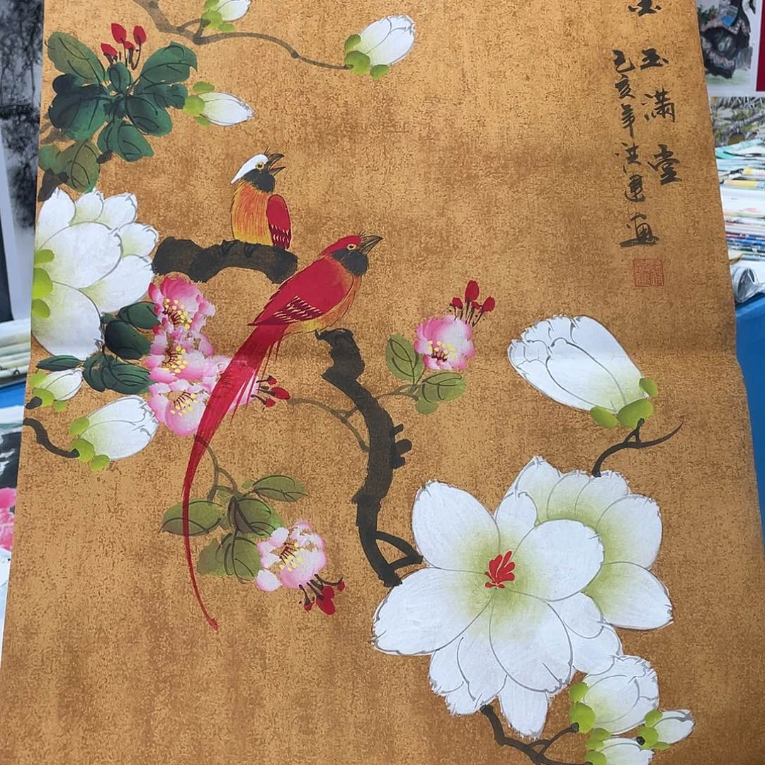 国画今天上午国画作品展示