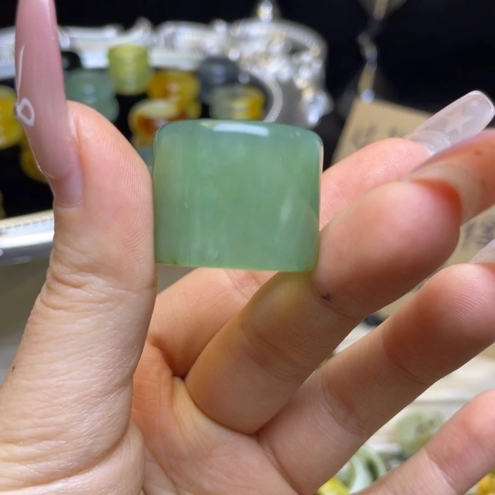 蛇纹石玉合金戒指33-18.4