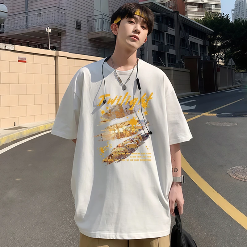 【重磅纯棉】夏季T恤情侣短袖常规款宽松中国风潮流小众日常短袖T恤