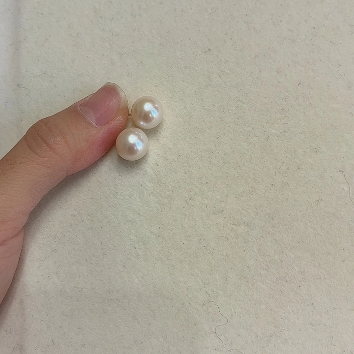 淡水珍珠耳饰银S925镶嵌10-11