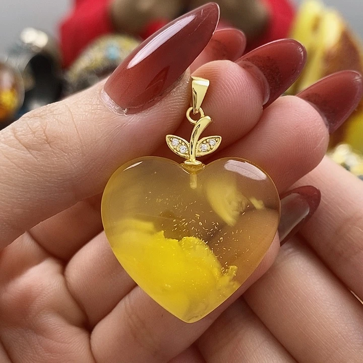 琥珀颈饰未镶嵌吊坠