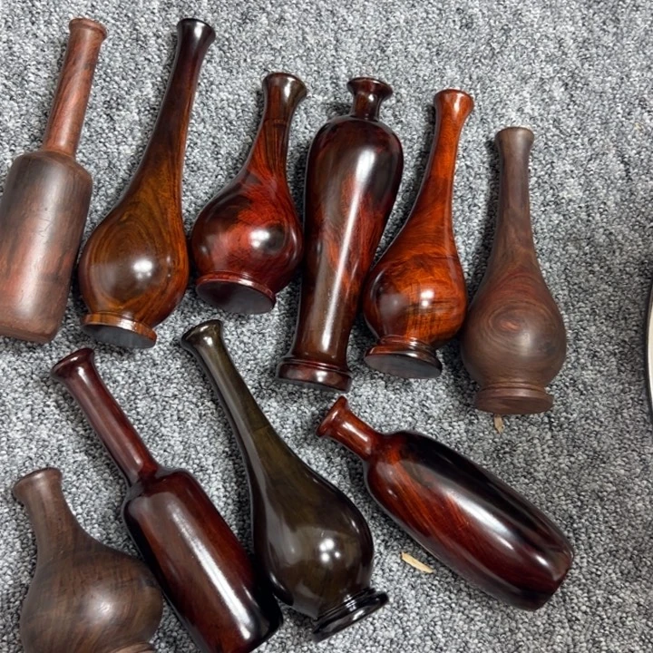 老***图木18个大红酸枝木花瓶