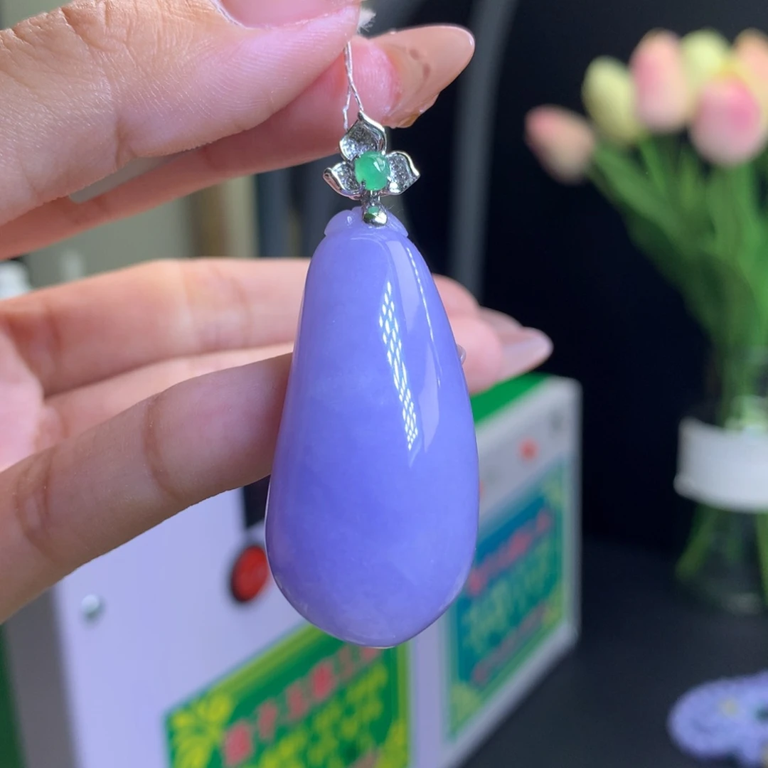 翡翠颈饰18K金镶嵌天然