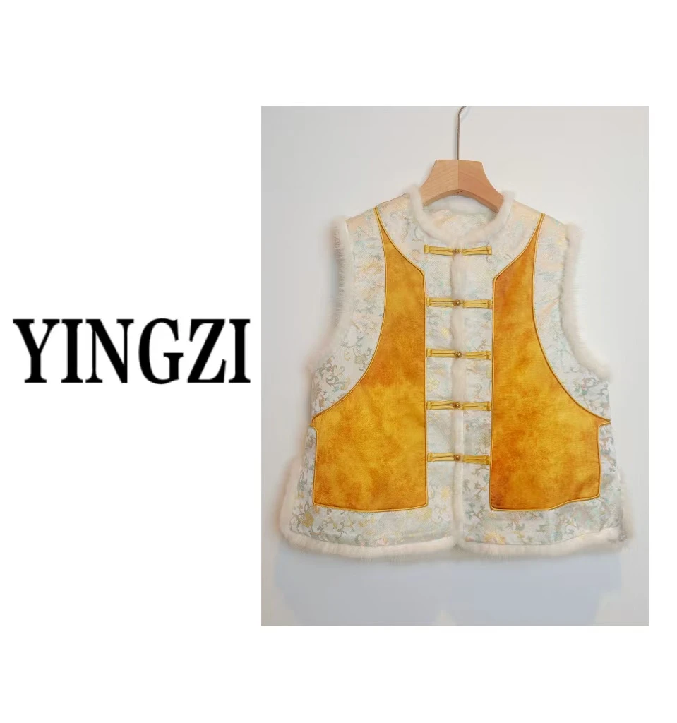 【小樱】新中式桑蚕丝带罗孔双面双穿百搭马甲MJ9448