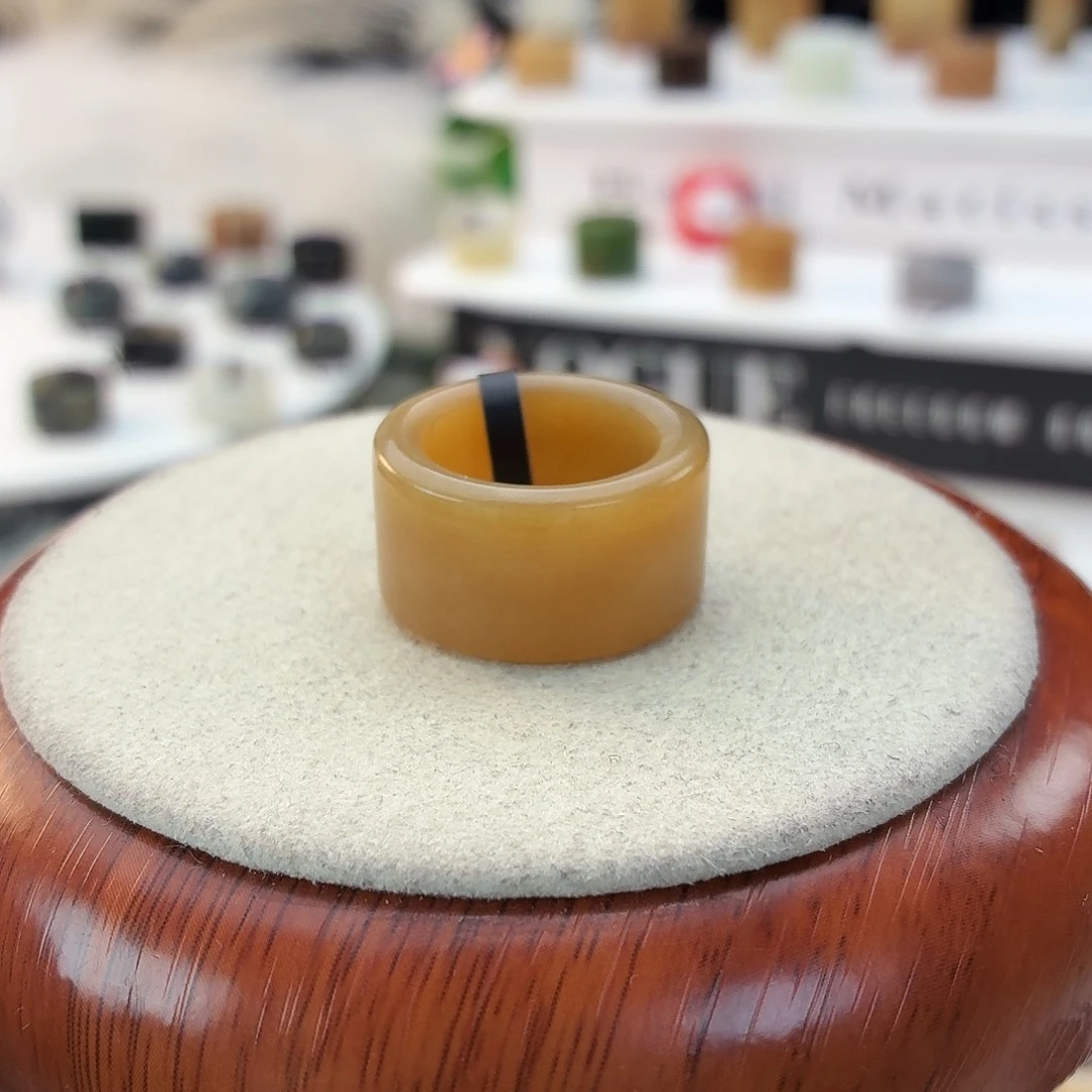 和田玉未镶嵌戒指i9全糖圆切17.3mm