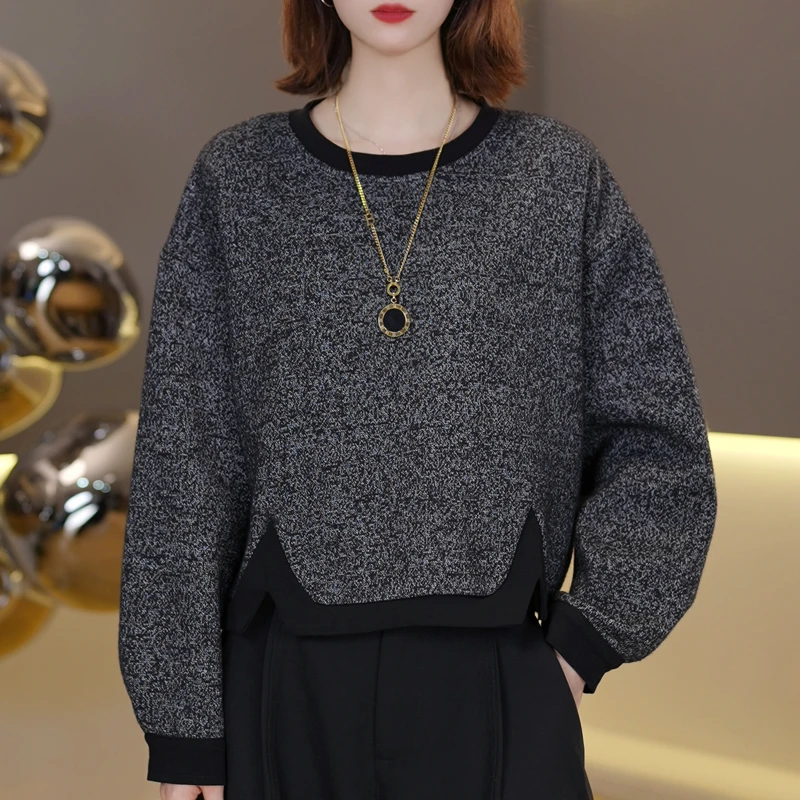 时尚秋冬新款女宽松卫衣2025洋气显瘦上衣 3033