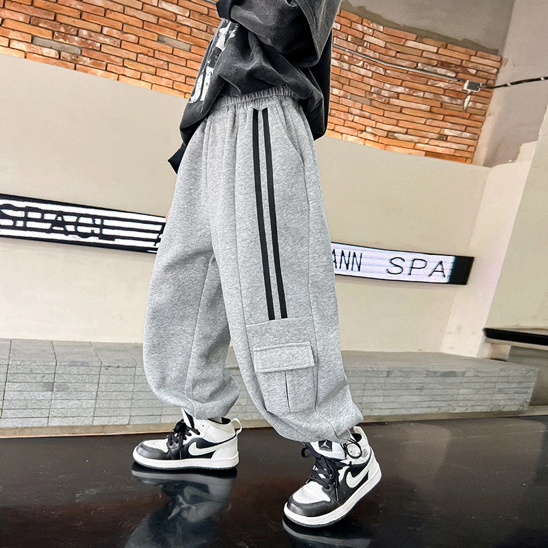 男大童裤子春秋款运动卫裤2025新款儿童宽松工装裤K243KZ4832