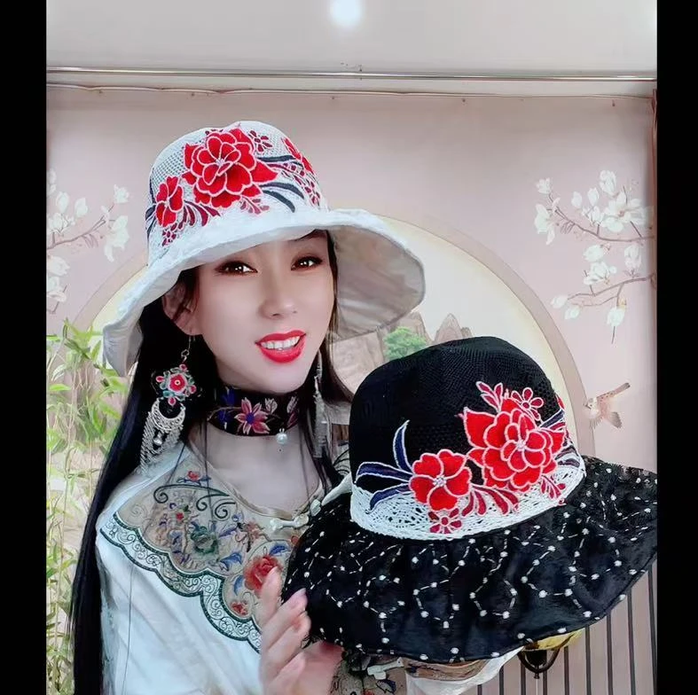 民族风春季编织百搭遮阳帽957