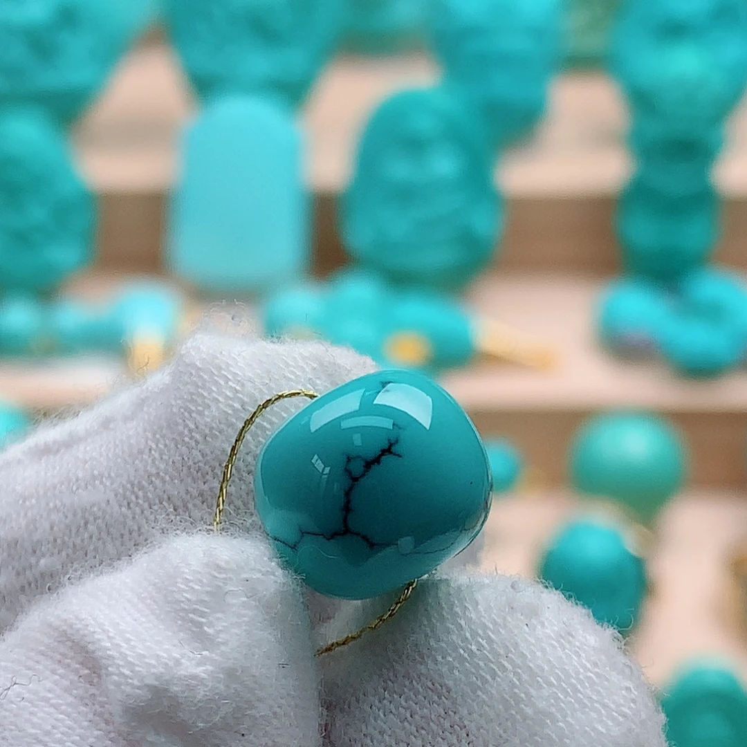 绿松石未镶嵌老型珠