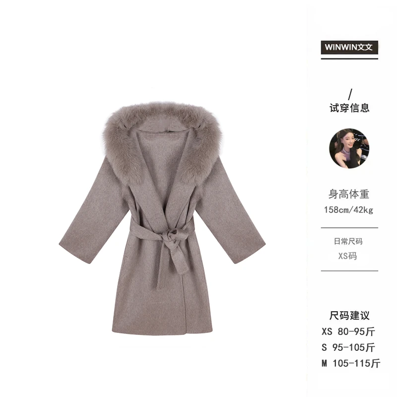 【千金战袍】文文私服 100%羊毛大衣预WWQ5DY2530