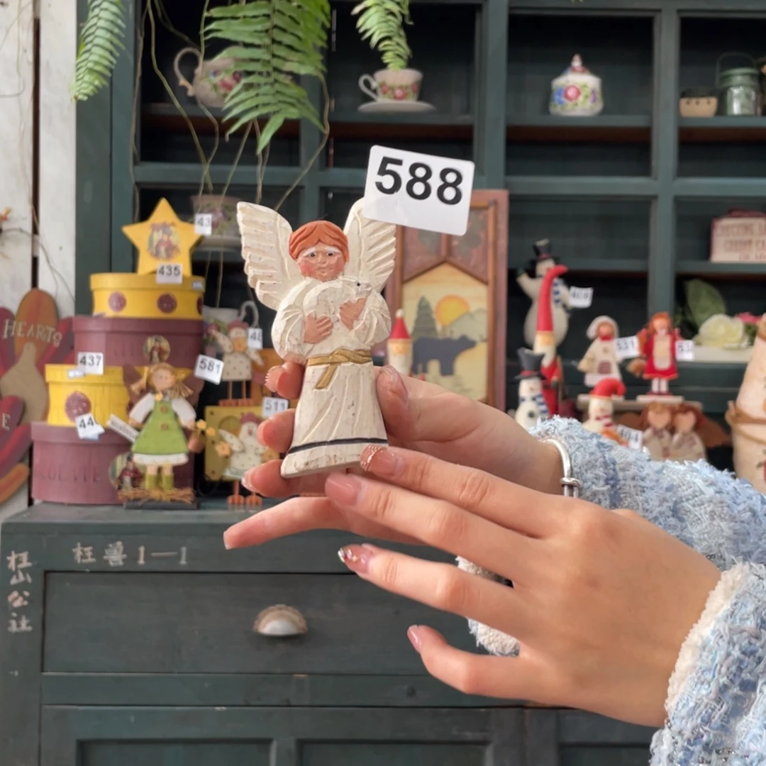 木质圣诞月福老货玩具中古风默认微损