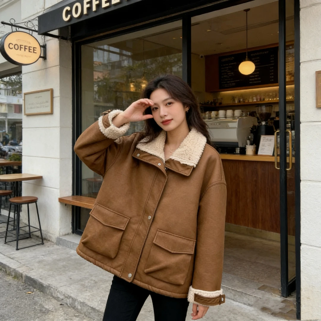 妮妮家578冬季新款高级感洋气复古百搭毛毛皮衣外套！！！