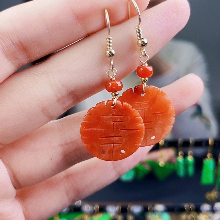 翡翠耳饰未镶嵌饰品